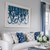 blue & white modern art in white frame and mat - Bountiful Framing, Eastern Shore of Maryland