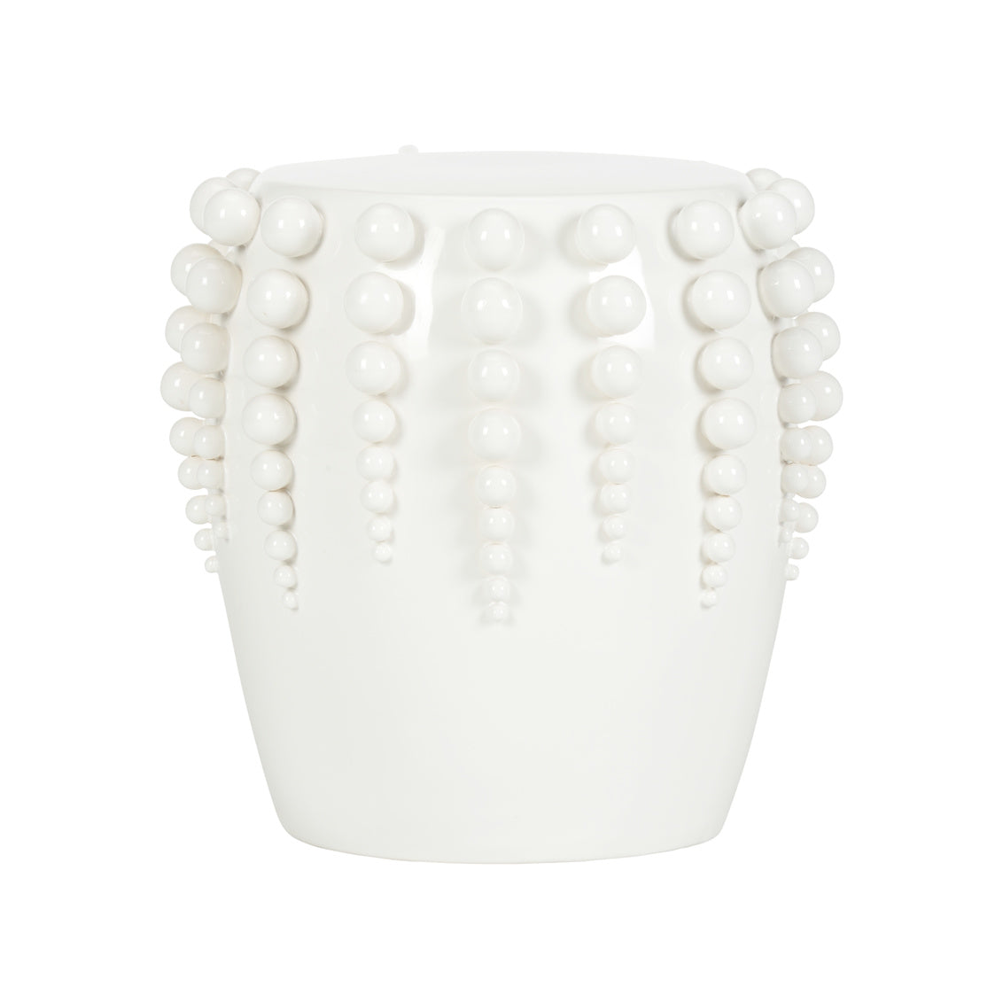 White ceramic best sale garden stool